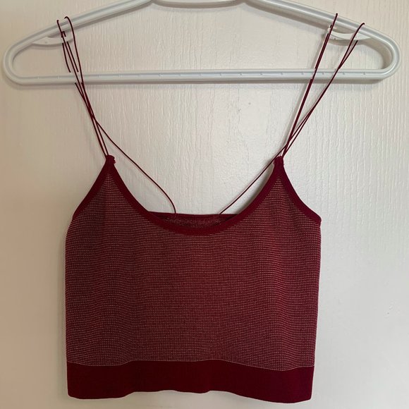 Urban Outfitters, cropped maroon tank top, medium - Picture 1 of 2
